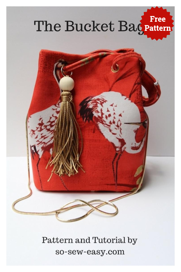 Bucket Bag Free Sewing Pattern 
