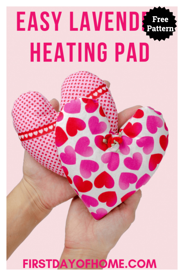 Easy Heart Shaped Heating Pad Free Sewing Pattern 