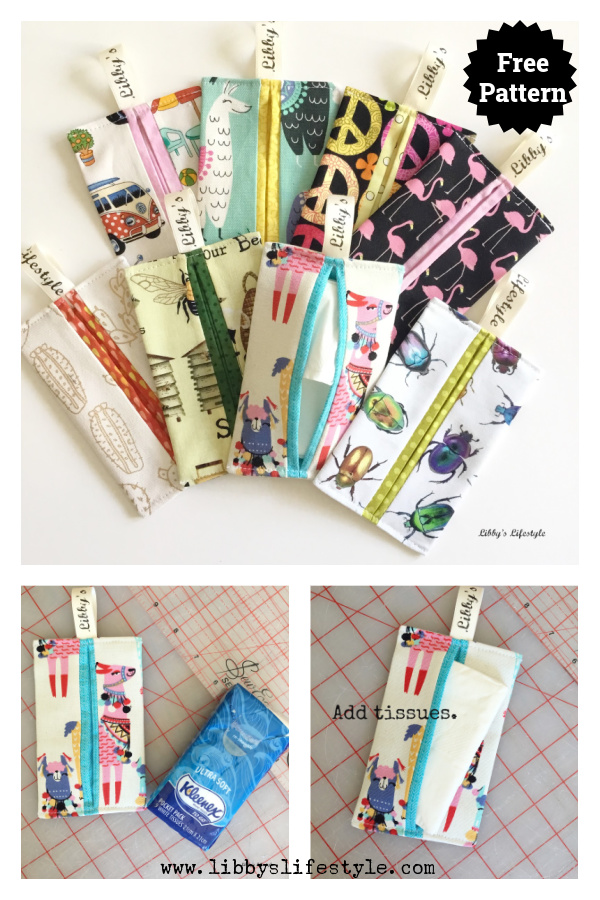Tissue Pouch Free Sewing Pattern 