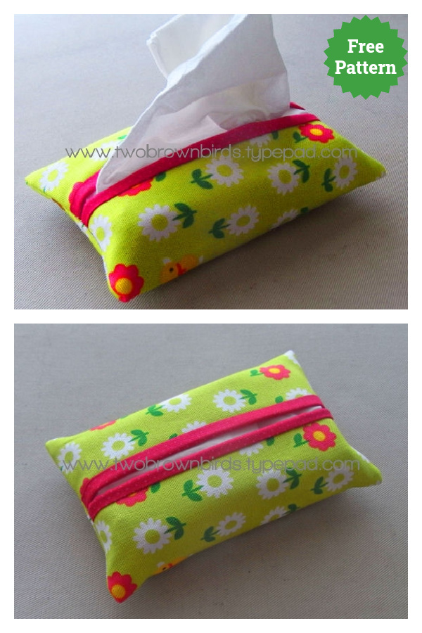 Travel Tissue Cover Free Sewing Pattern 
