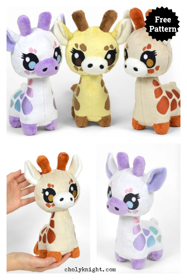 Giraffe Plush Free Sewing Pattern