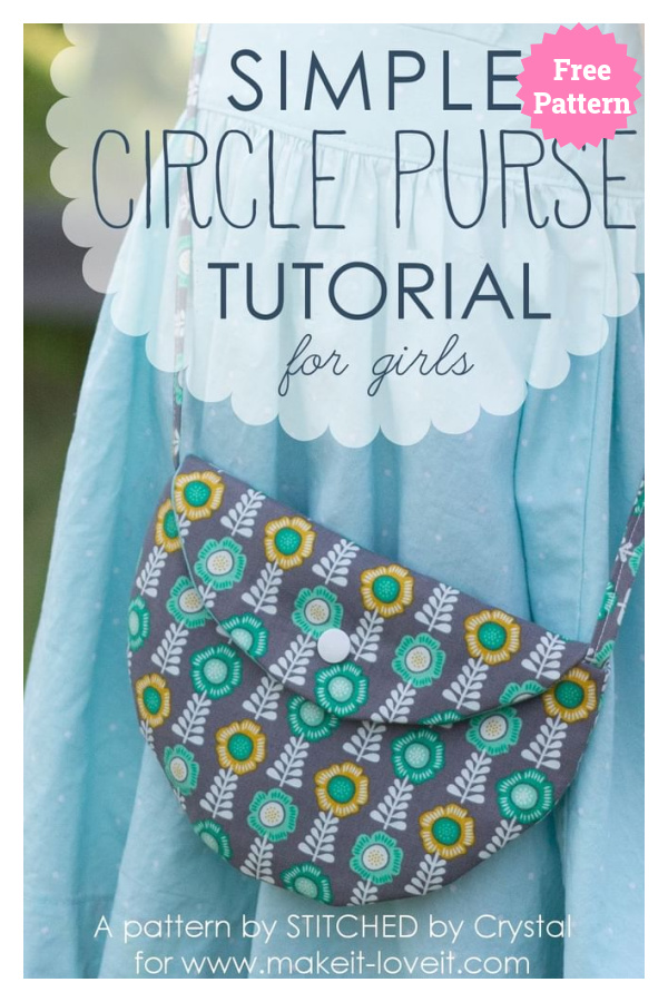 Simple Circle Purse Free Sewing Pattern 