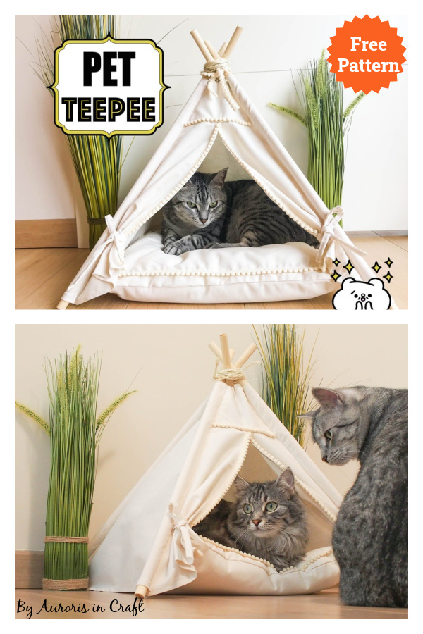 Pet Teepee House Free Sewing Pattern 