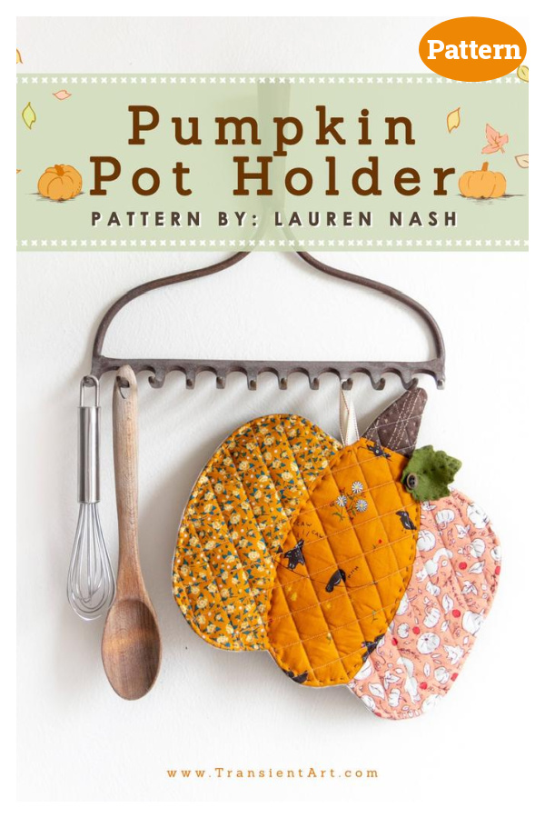 Pumpkin Pot Holder Sewing Pattern