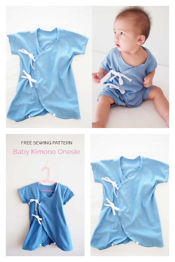 Baby Kimono Onesie Free Sewing Pattern