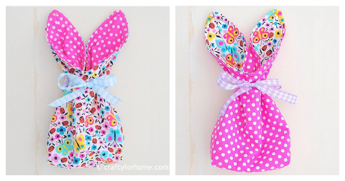 Easter Bunny Treat Bags Free Sewing Pattern