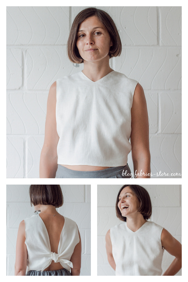 Fred Knotted Crop Top Free Sewing Pattern 