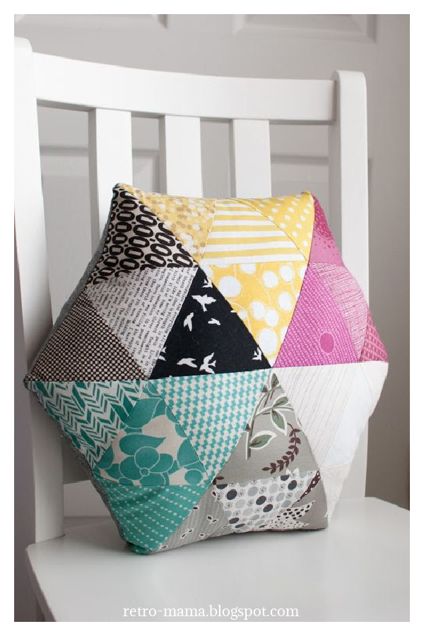 Triangle Pillow Free Sewing Pattern 