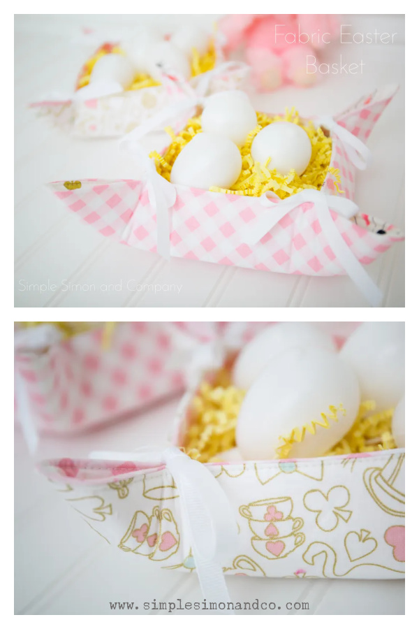 Fabric Easter Basket Free Sewing Pattern