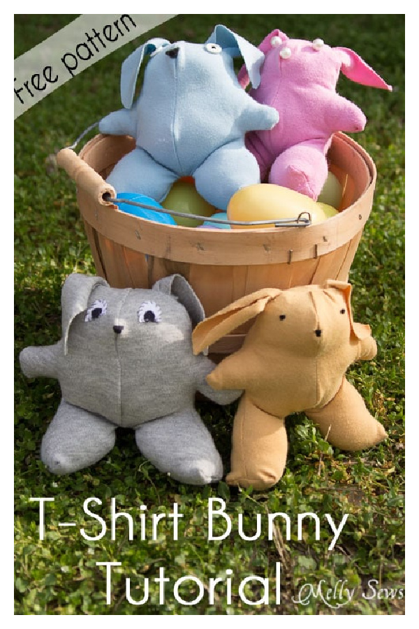 Scrappy Bunny Stuffy Free Sewing Pattern