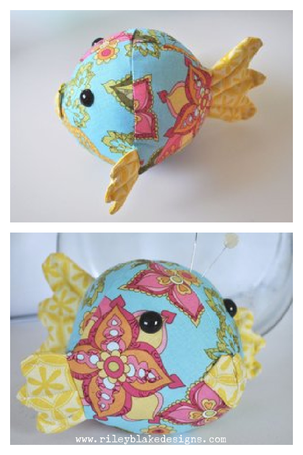 Bohemian Blowfish Pincushion Free Sewing Pattern