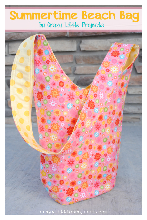 Summertime Beach Bag Tote Free Sewing Pattern