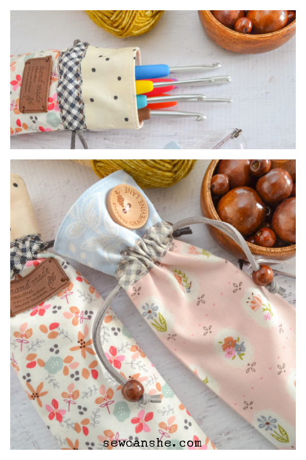 Skinny Drawstring Bag Free Sewing Pattern