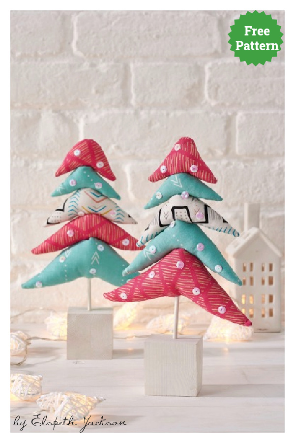 Fabric Christmas Tree Free Sewing Pattern