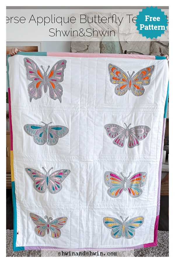 Reverse Applique Butterfly Template Free Sewing Pattern