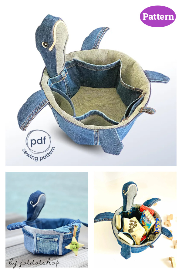 Turtle Basket Sewing Pattern 