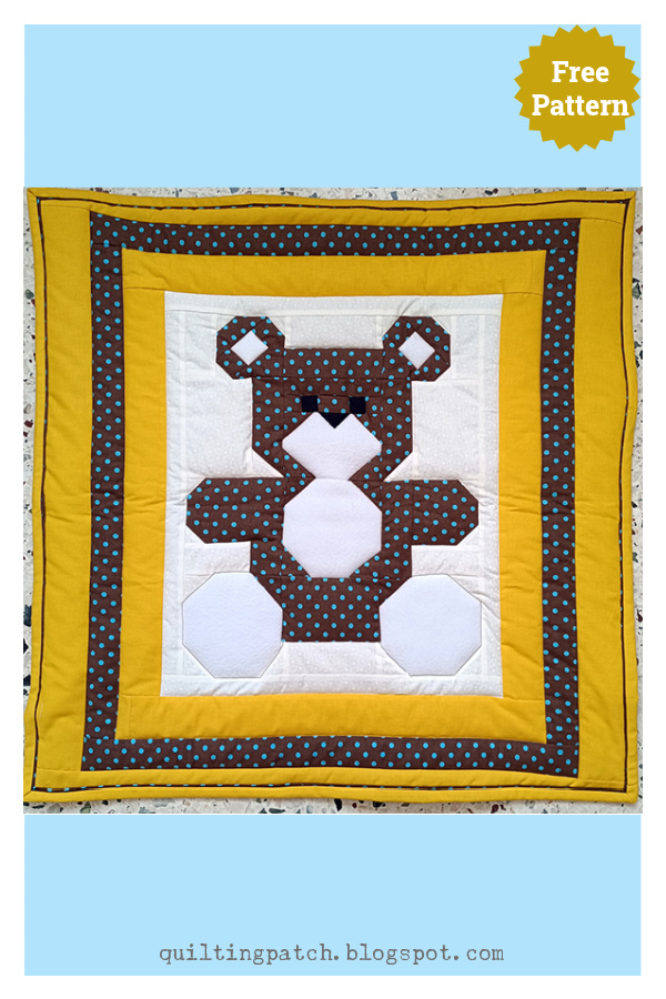 Baby Bear Quilt Free Sewing Pattern