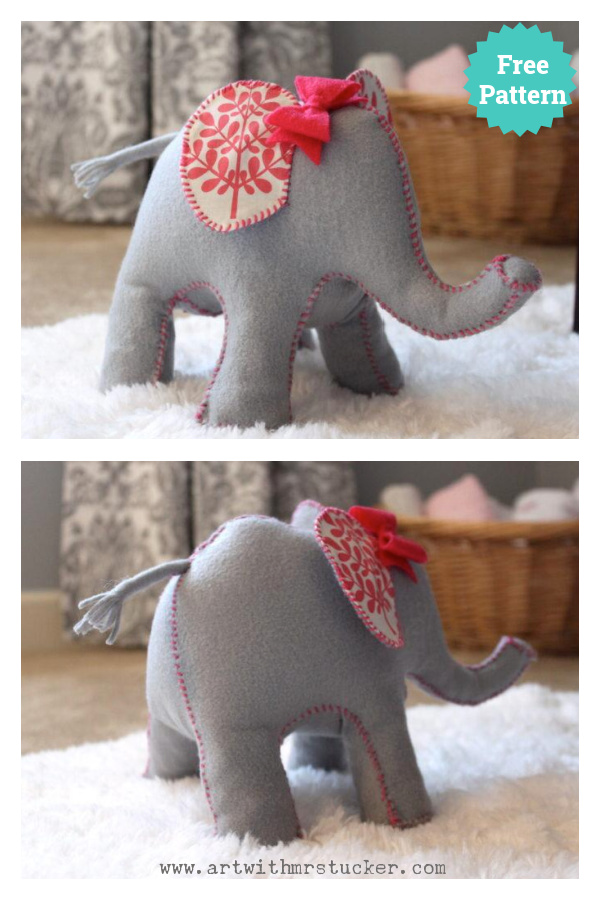 Elephant Doorstop Free Sewing Pattern