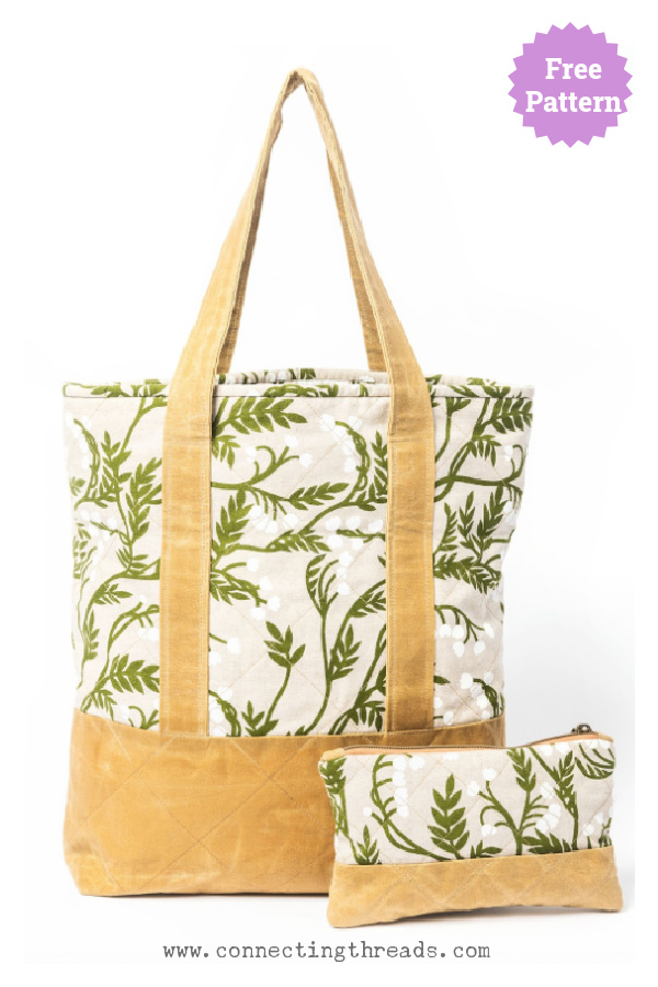 On the Go Tote and Zippered Bag Free Sewing Pattern