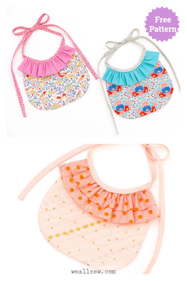 Ruffle Baby Bib Free Sewing Pattern