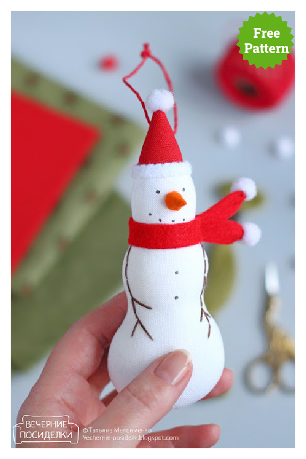Snowman Free Sewing Pattern