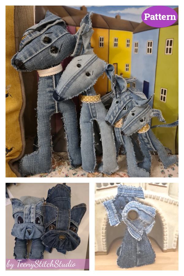 Upcycled Denim Dog Sewing Pattern