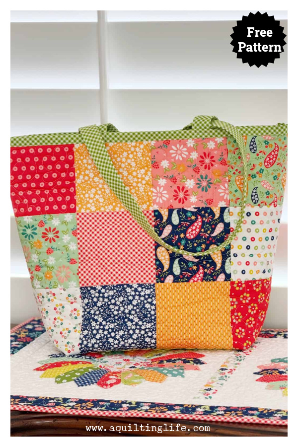 Easy Charm Pack Tote Free Sewing Pattern
