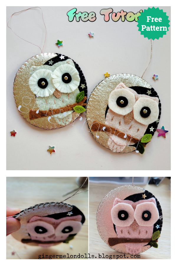 Owl Ornament Free Sewing Pattern