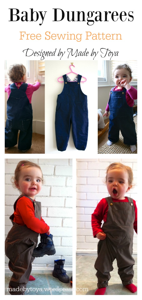 Baby Dungarees Free Sewing Pattern
