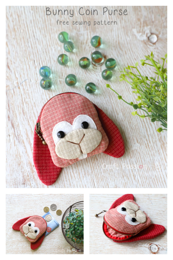 Bunny Coin Purse Free Sewing Pattern