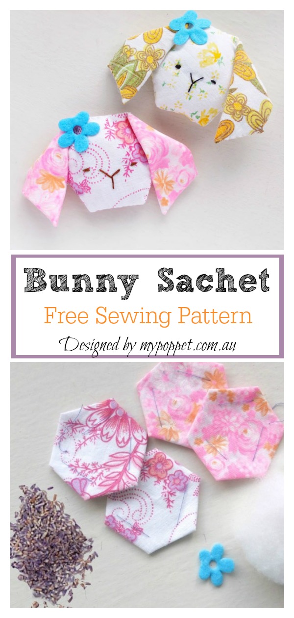 Bunny Sachet Free Sewing Pattern