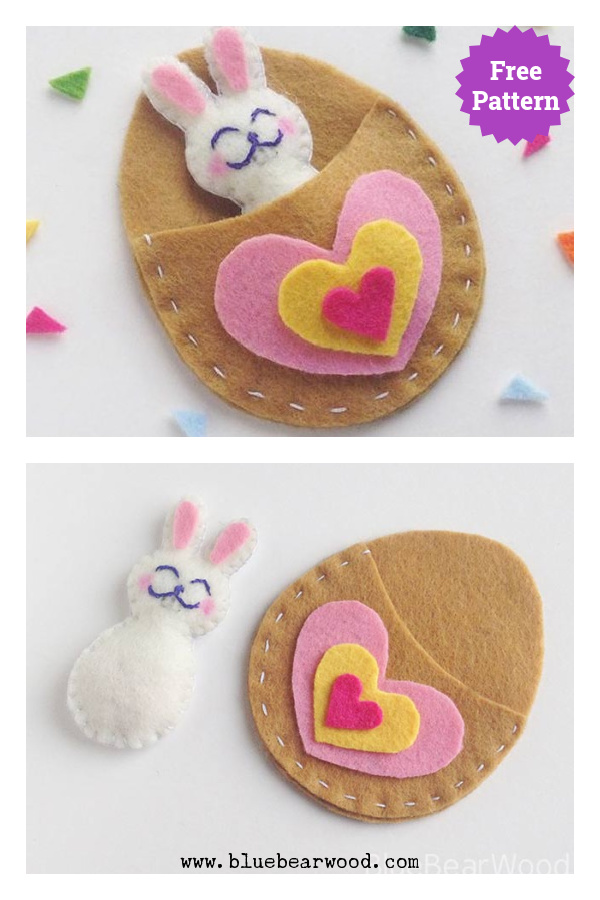 Felt Bunny Craft Free Sewing Pattern