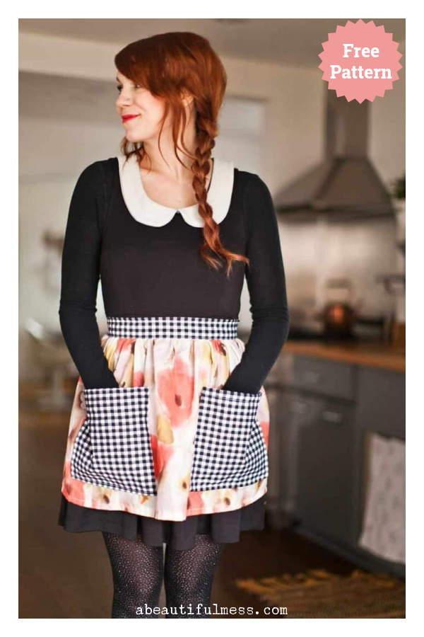 Half Apron Free Sewing Pattern