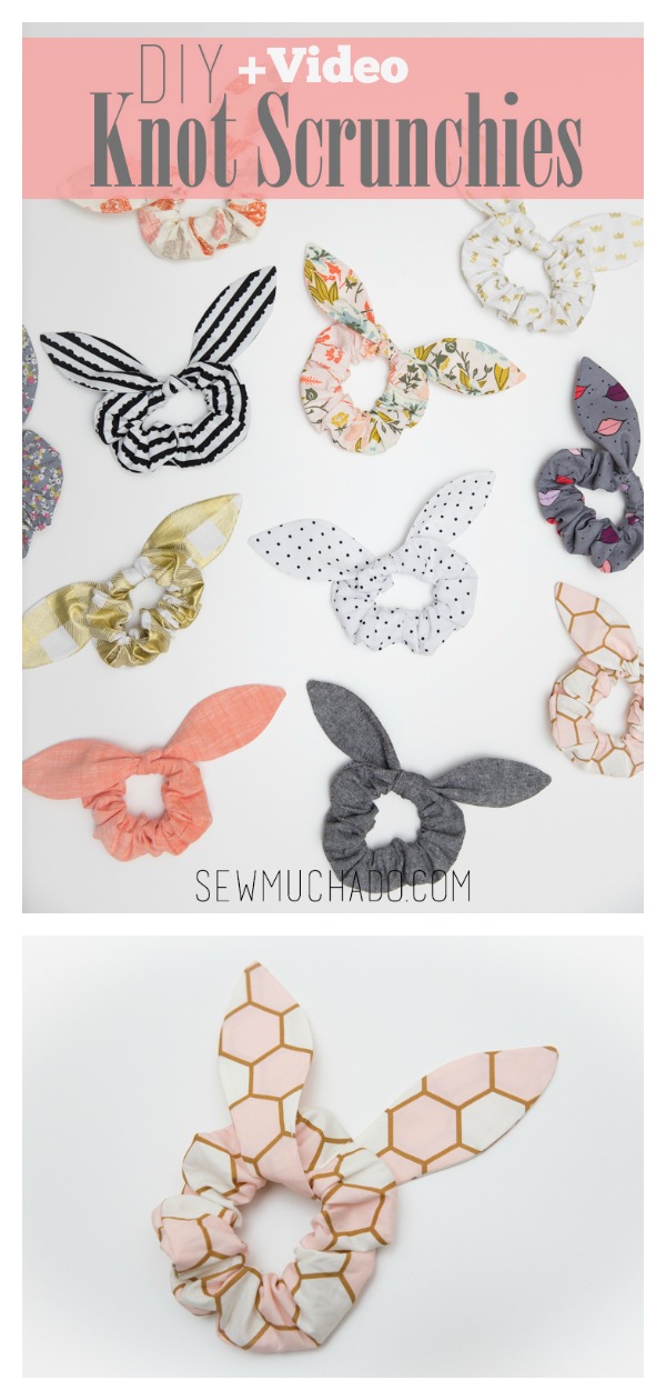 Knot Scrunchie Free Sewing Pattern and Video Tutorial