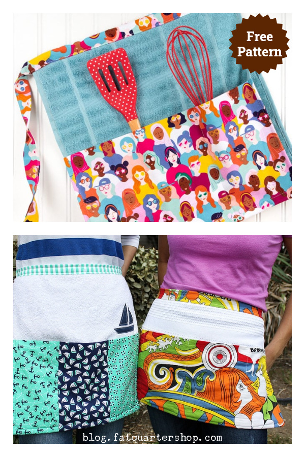 Pockets and Pies Apron Free Sewing Pattern and Video Tutorial
