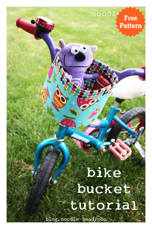 Bicycle Bucket Free Sewing Pattern