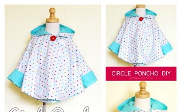 Circle Poncho Raincoat Free Sewing Pattern