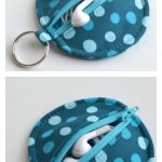 Circle Zip Earbud Pouch Free Sewing Pattern