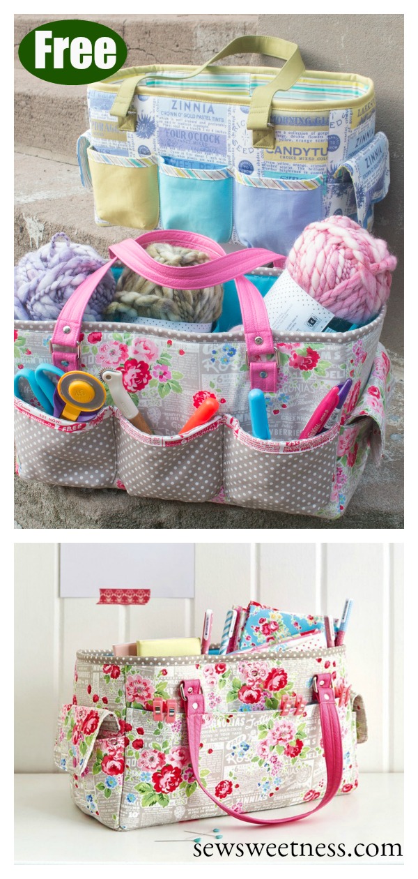Craft Bag Free Sewing Pattern and Video Tutorial