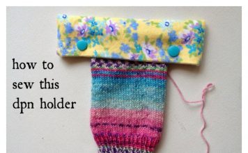 Double-Pointed Needle Keeper Free Sewing Pattern
