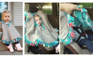 Fleece-Lined Hooded Car Seat Poncho Free Sewing Pattern