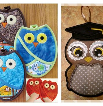 Owl Pot Holders Sewing Pattern