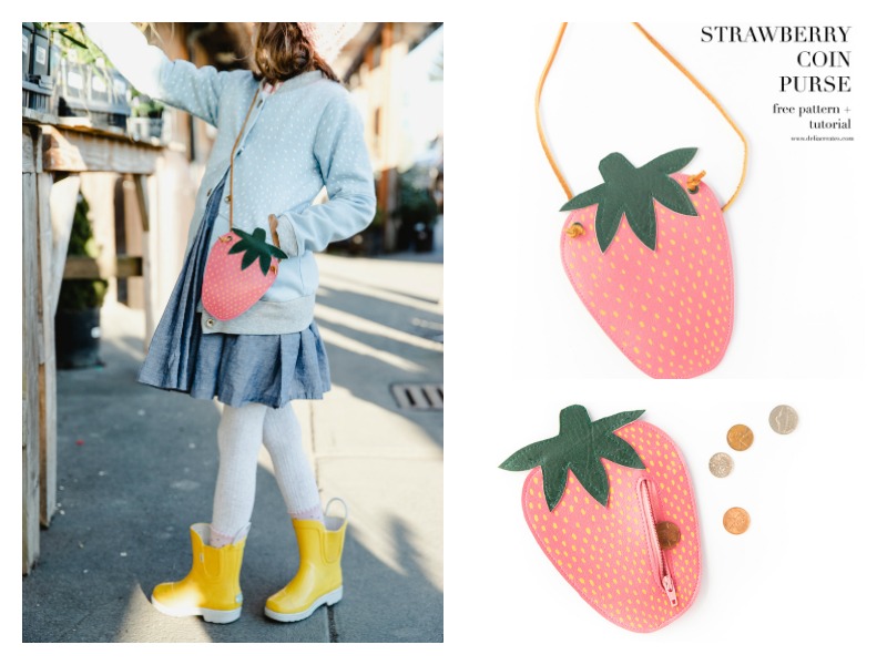 Strawberry Coin Purse Free Sewing Pattern