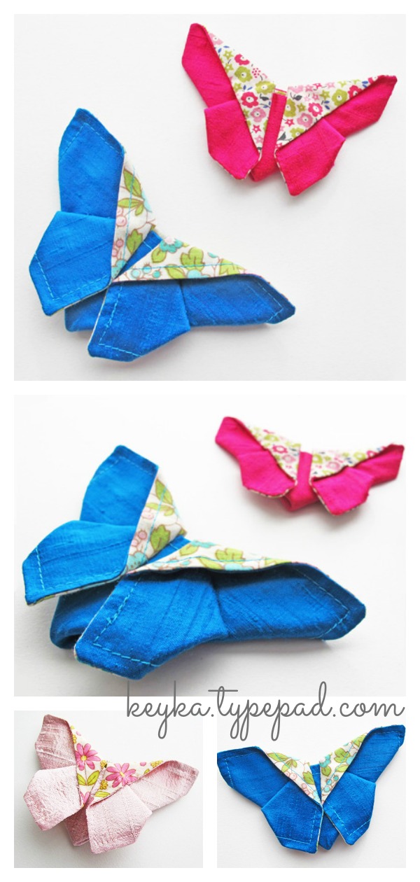 Fabric Origami Butterfly Free Sewing Pattern 