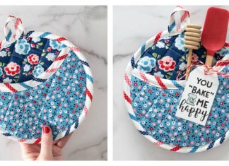 Round Quilted Potholder Free Sewing Pattern