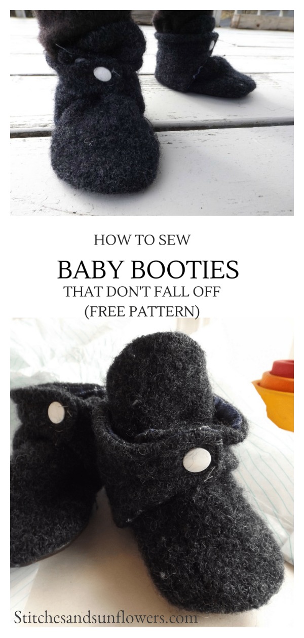 Zutano Style Baby Booties Free Sewing Pattern