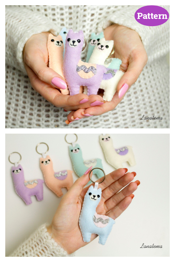Llama Plushie Ornament Sewing Pattern