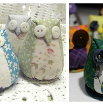 Owl Pincushion Free Sewing Pattern and Video Tutorial