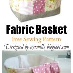 Patchwork Fabric Basket Free Sewing Pattern