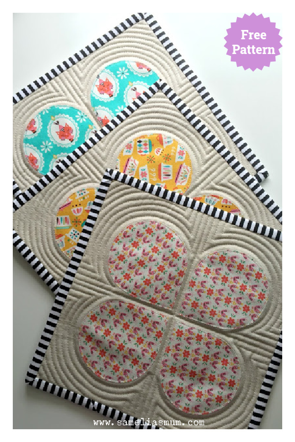 Retro Teardrop Trivet Free Sewing Pattern 